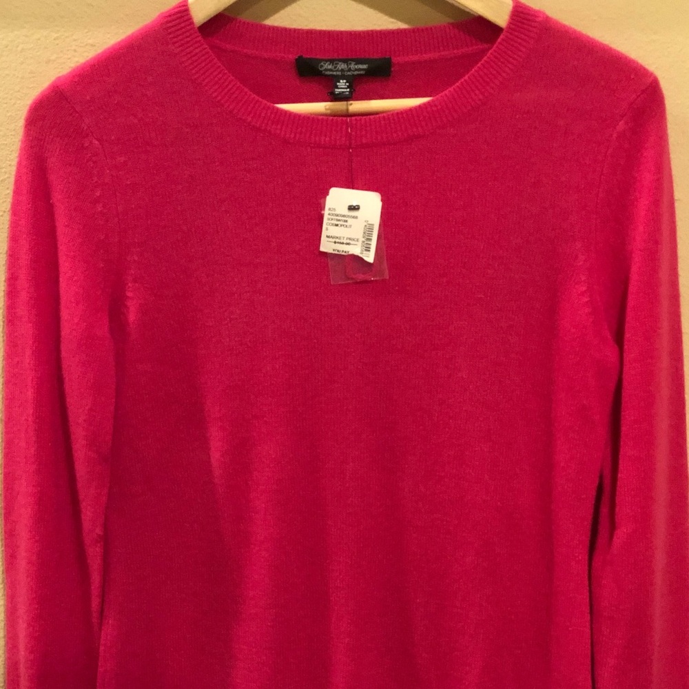 NWT Cashmere Sweater in Hot Pink